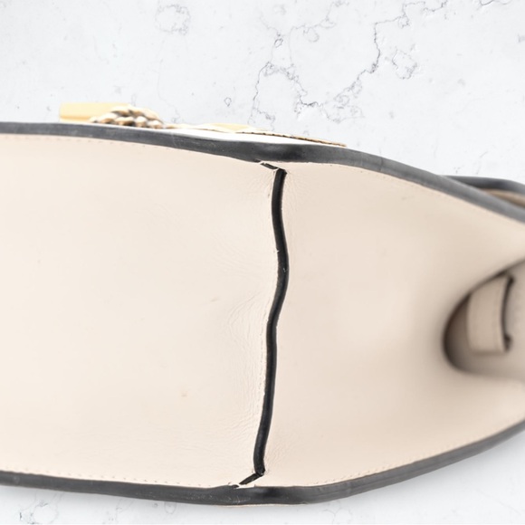 Gucci Calfskin Animal Studs Mini Sylvie Top Handle Bag White - Picture 4 of 10